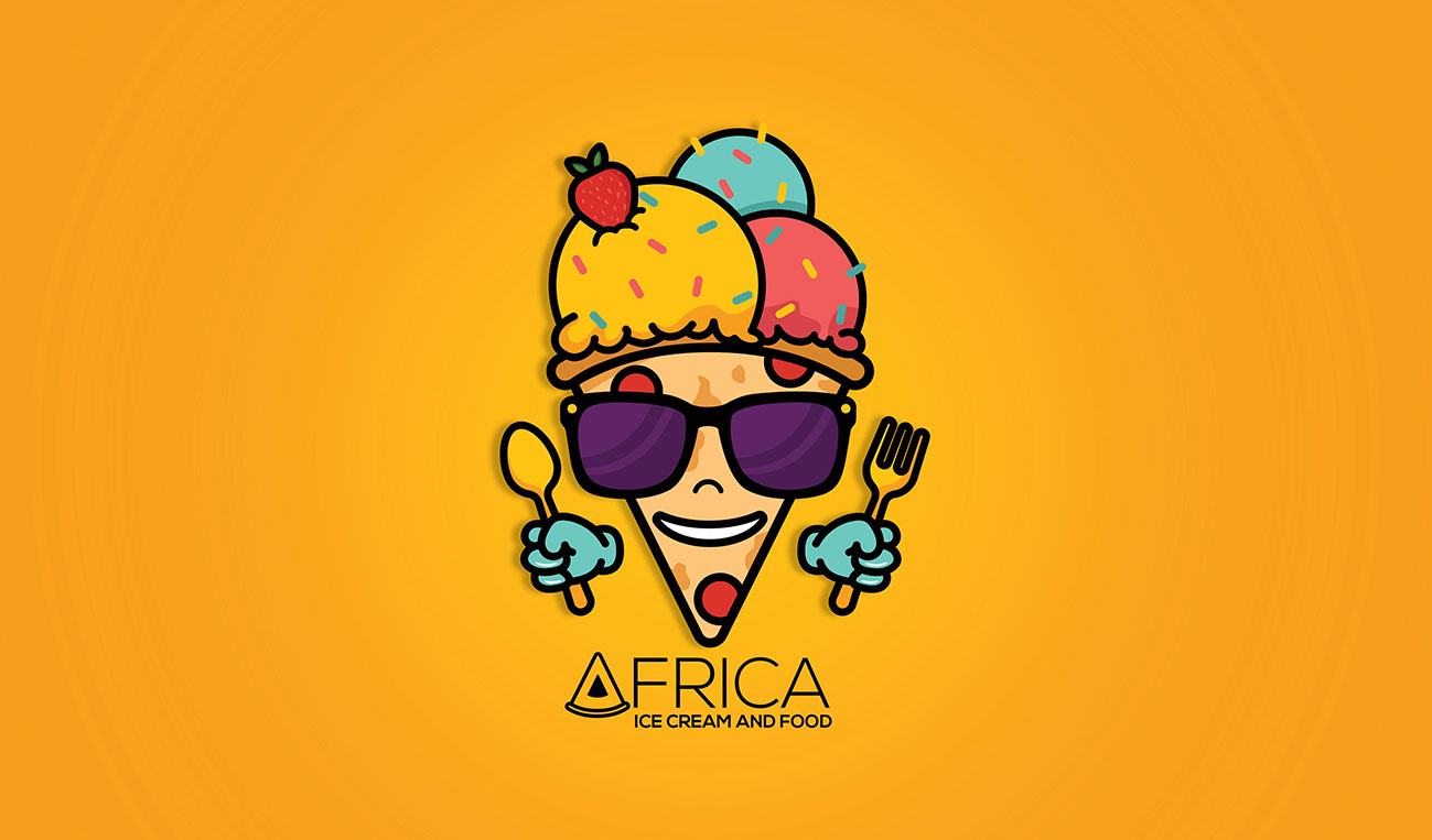طراحی شخصیت تبلیغاتی، هویت بصری و منو مجموعه غذایی آفریقا